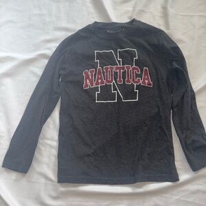 Boys Medium (10/12) Nautica Charcoal Graphic Tee